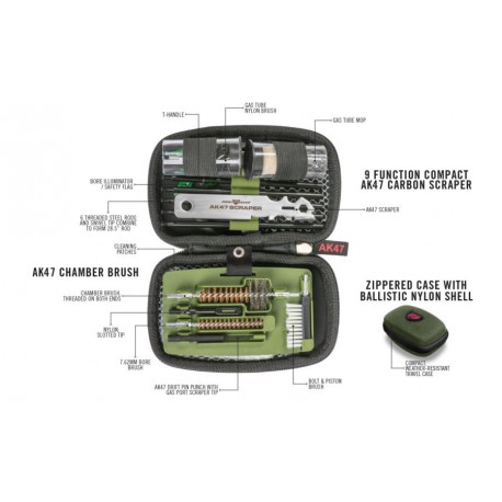 Gunboss AK47 / SKS cleaning kit with scraper