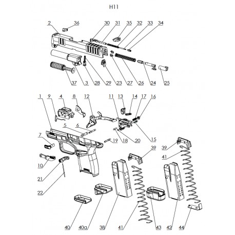 HS H11 Recoil Spring Assembly