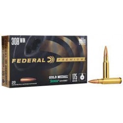 Federal Gold Medal, 308 Win, 175 GR, SIERRA MATCHKING BTHP Box of 20