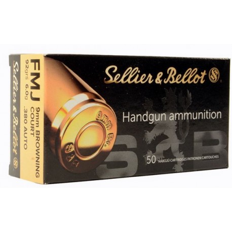 SB .380Auto / 9mm Browning 6g 92gr Boite de 50 cartouches