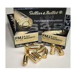 SB 9 mm Makarov 95 grains FMJ pack of 50