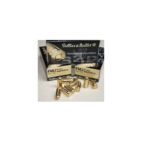 SB 9 mm Makarov 95 grains FMJ pack of 50