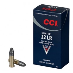 CCI cal.22 LR, Quiet 22, 40gr, 710 FPS, LRN, 50 cartridges