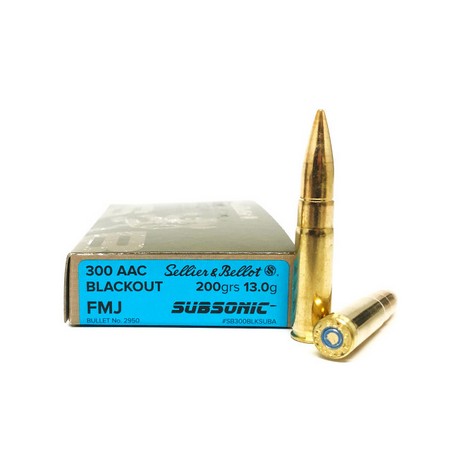 S&B .300AAC Subsonic FMJ 200gr box of 20