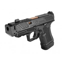 Shadow System CR920P 9mm Blk Frame Elite Slide OR Blk Spiral Barrel Bronze SS Rod Grn Tritium