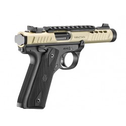 Ruger Pistol Mark IV 22/45 Lite Cal. 22 LR 4.40", 10 rds, MT1/2"-28, Champagne Anodized