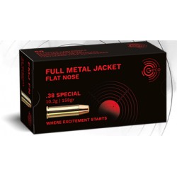 Geco .38 Special FMJ 10.2g, boîte de 50