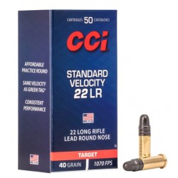 CCI .22 lr Standard Velocity 40 grs Target boite de 50 cartouches