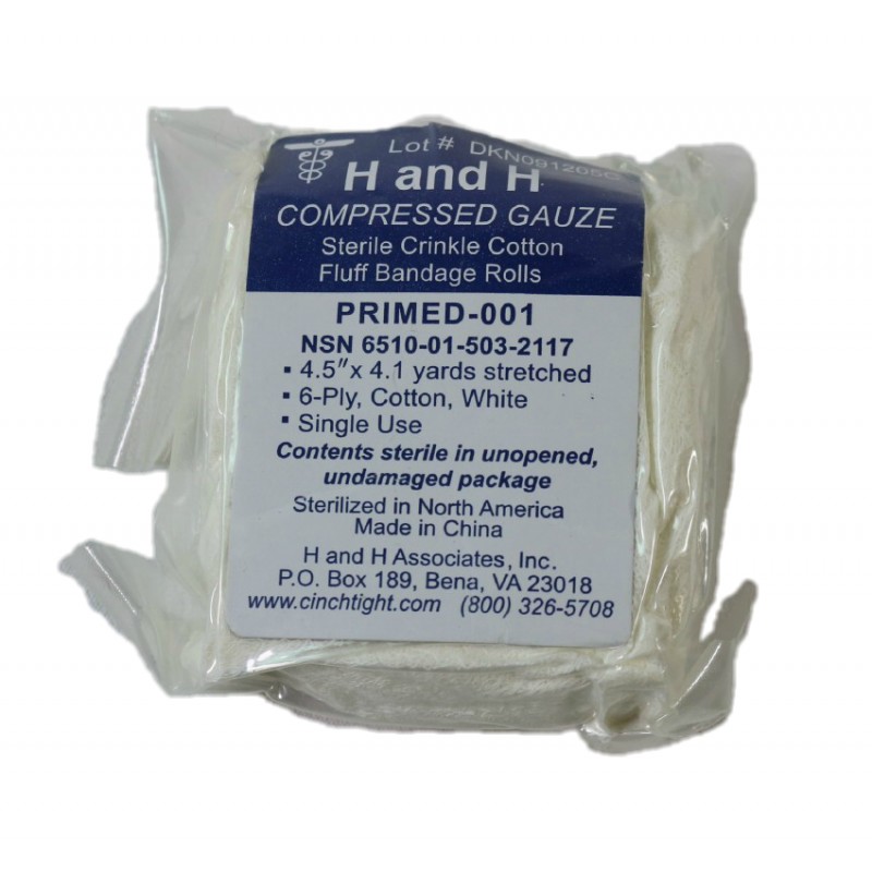 H&H Primed Compressed Gauze bandage 11,5cm X 40 meter DynamikArms