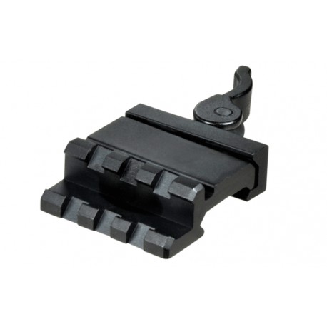 UTG LE Rated 3-Slot Single Rail Angle Mount w/Integral QD Lever Lock System